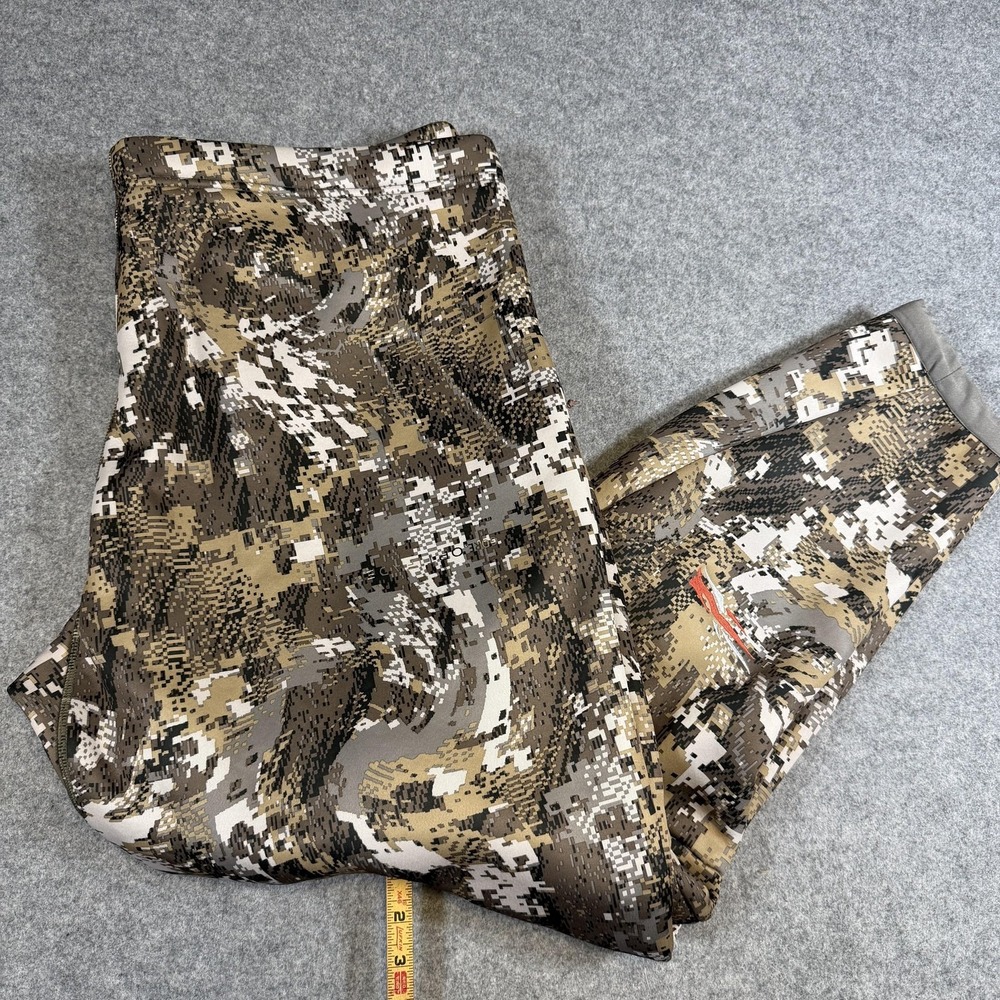 Sitka Equinox Midi Pants Mens 2XL Brown Camo Fleece Lined Hunting Softshell